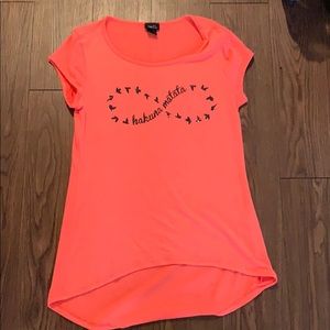 Bright orange long shirt